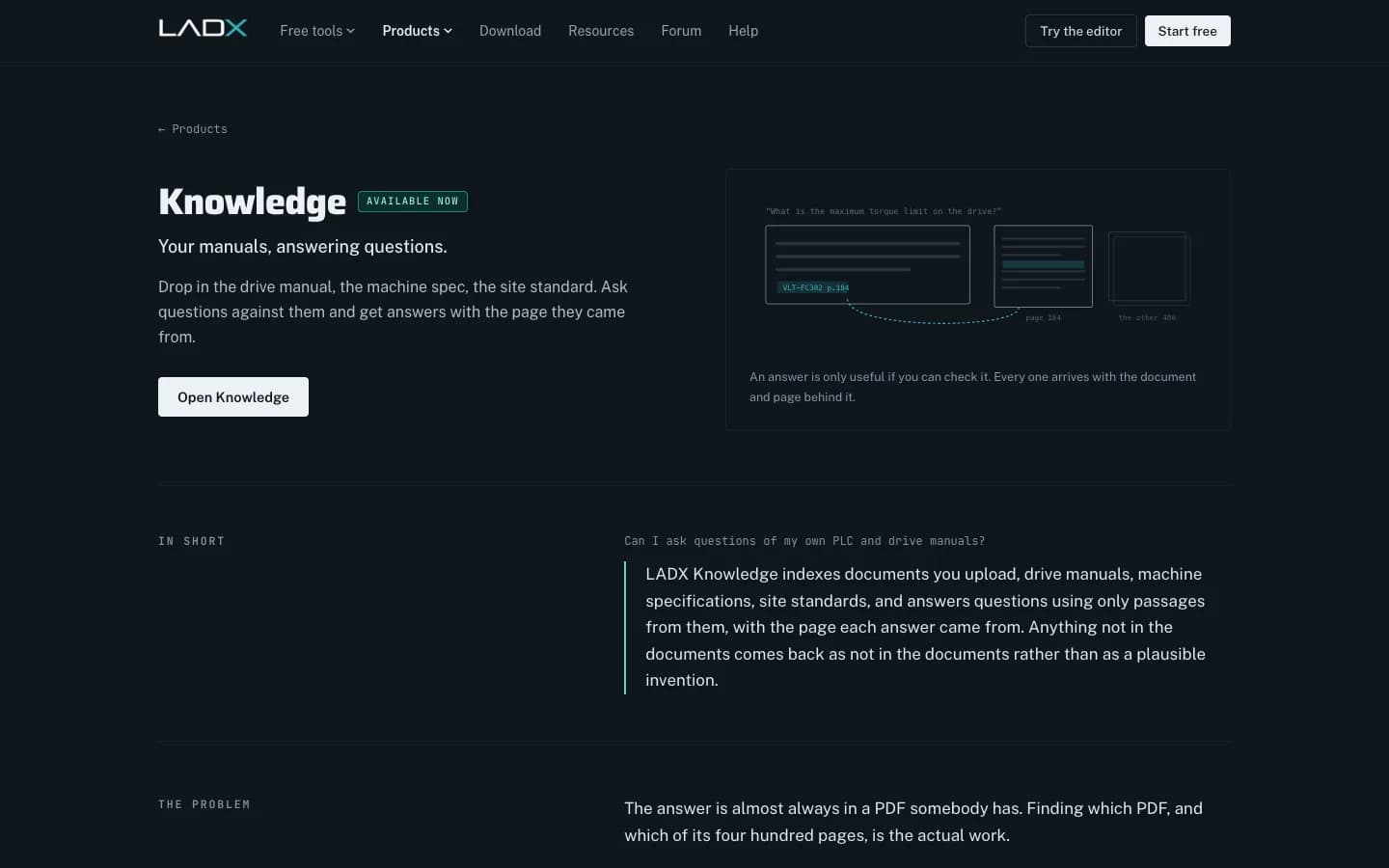 LADX Knowledge: Your manuals, answering questions