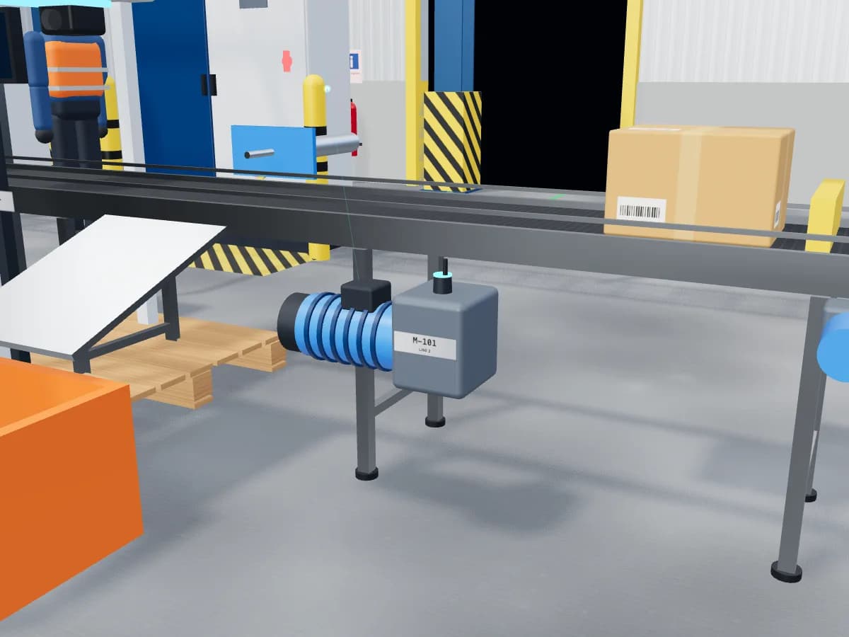 Conveyor drive M-101: the gearmotor the AI model is watching