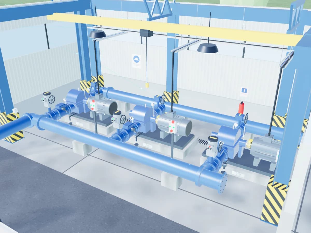 High-lift pumping station: duty, assist and standby pumps