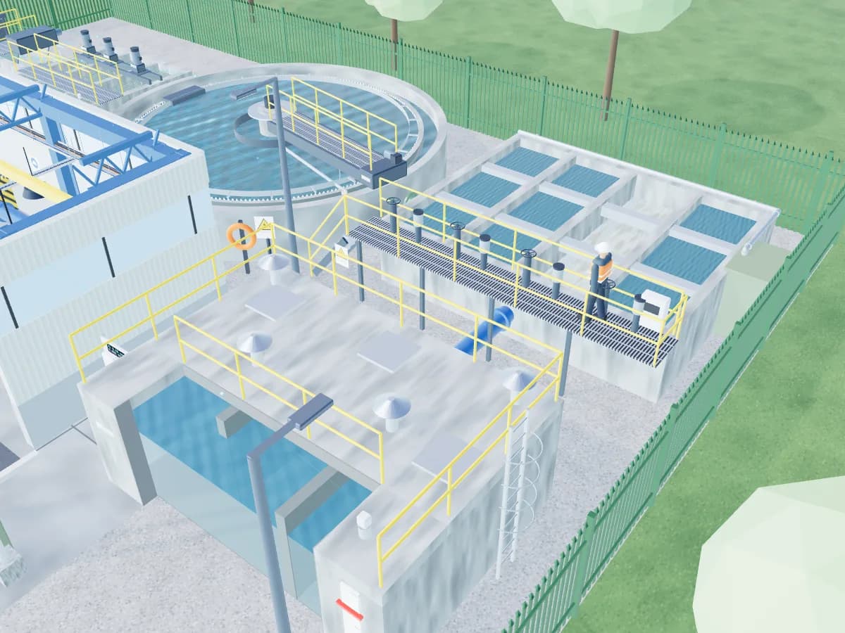 Rapid-gravity filters and the clear-water tank